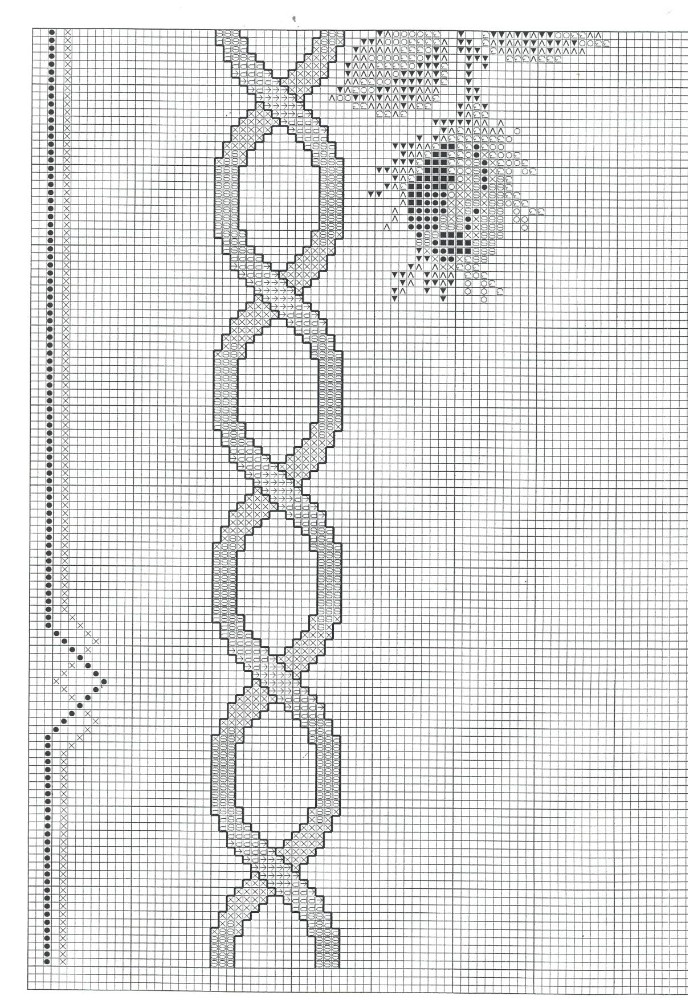 Schema punto croce Tovaglietta 2