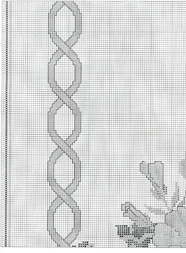 Schema punto croce Tovaglietta 4