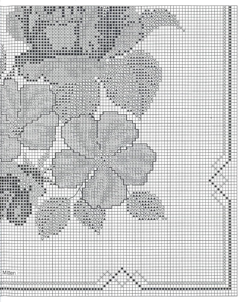 Schema punto croce Tovaglietta 5