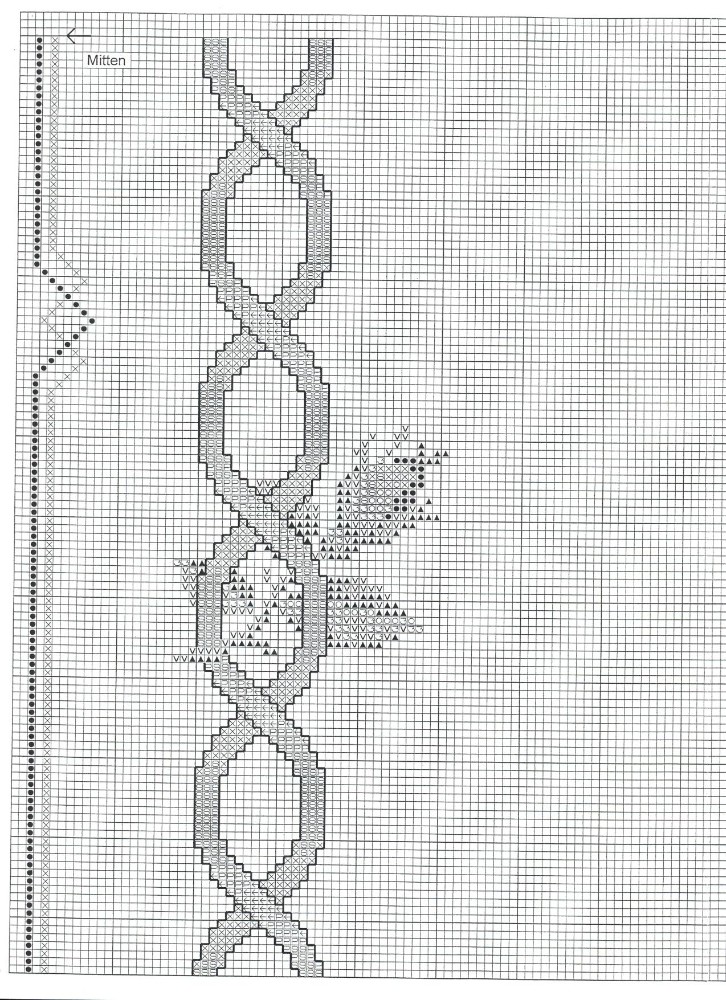 Schema punto croce Tovaglietta 6