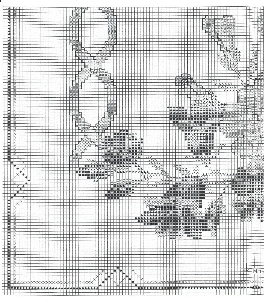 Schema punto croce Tovaglietta 7