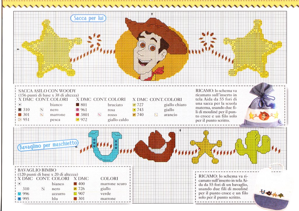 Schema punto croce Toy story lui