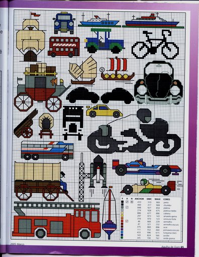 Schema punto croce Trasporti