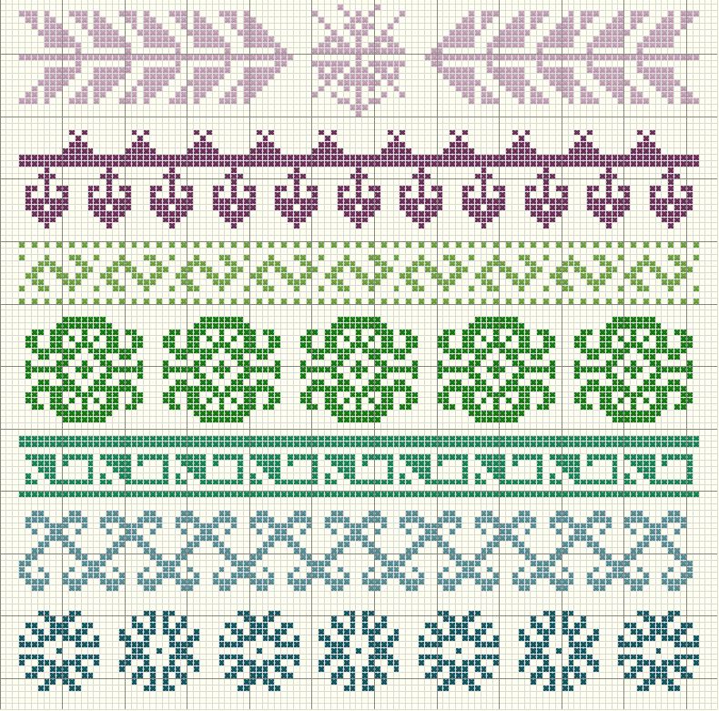 Schema punto croce Turkish sampler 2