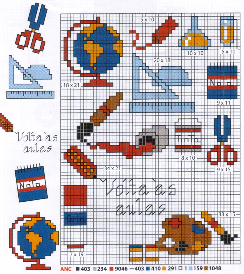 Schema punto croce Tutto scuola