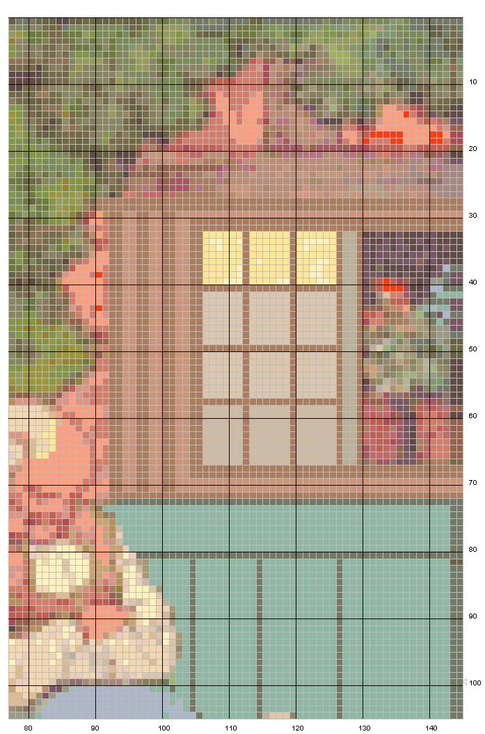 Schema punto croce Vecchietta turbata 3