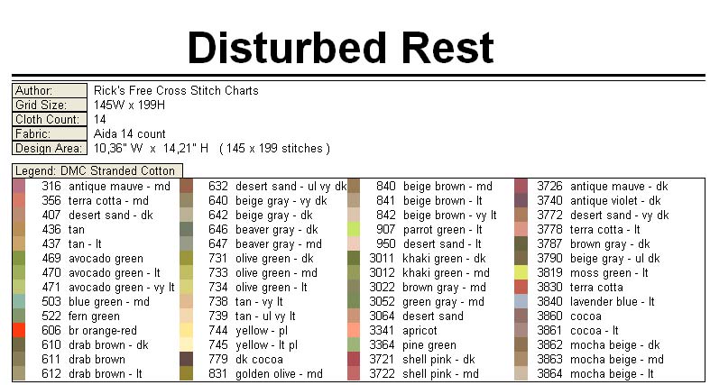 Schema punto croce Vecchietta turbata 5
