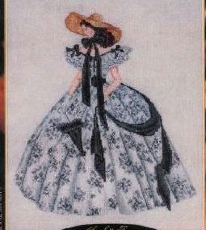 Schema punto croce Vestito rossella 1