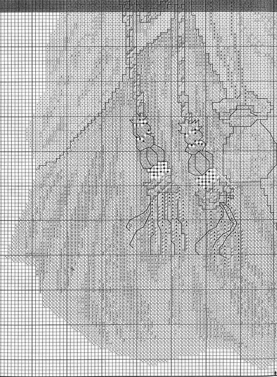 Schema punto croce Vestito rossella 10
