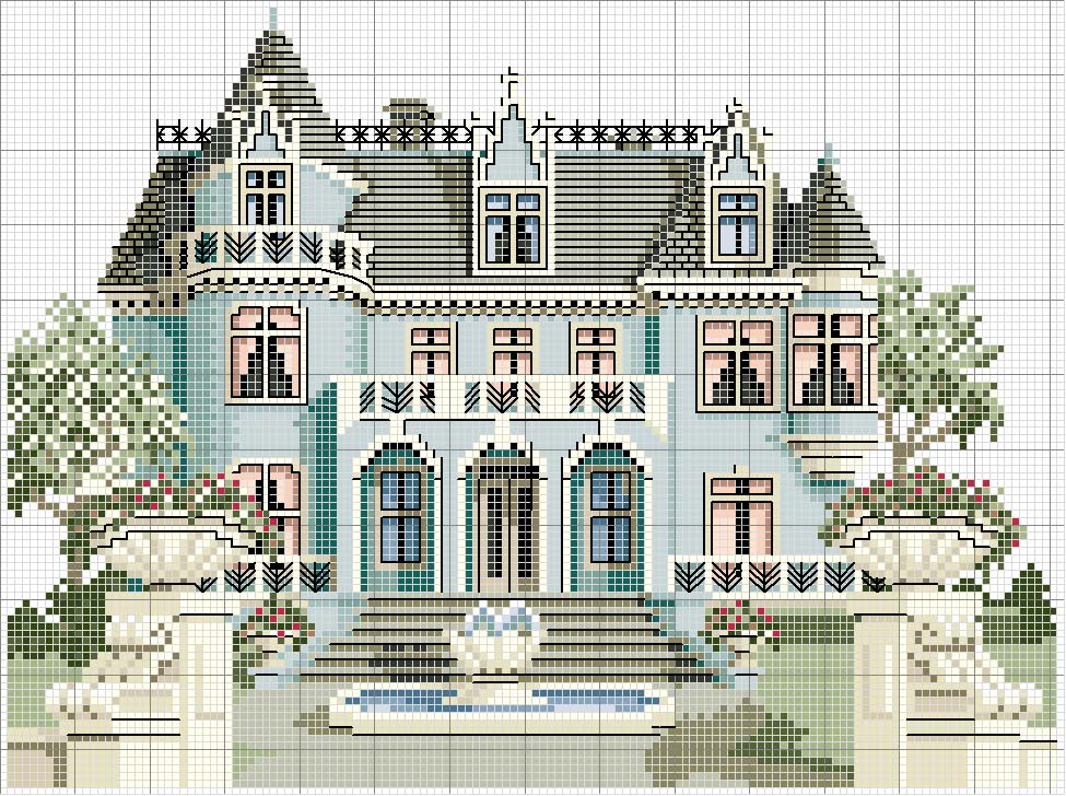 Schema punto croce Villa