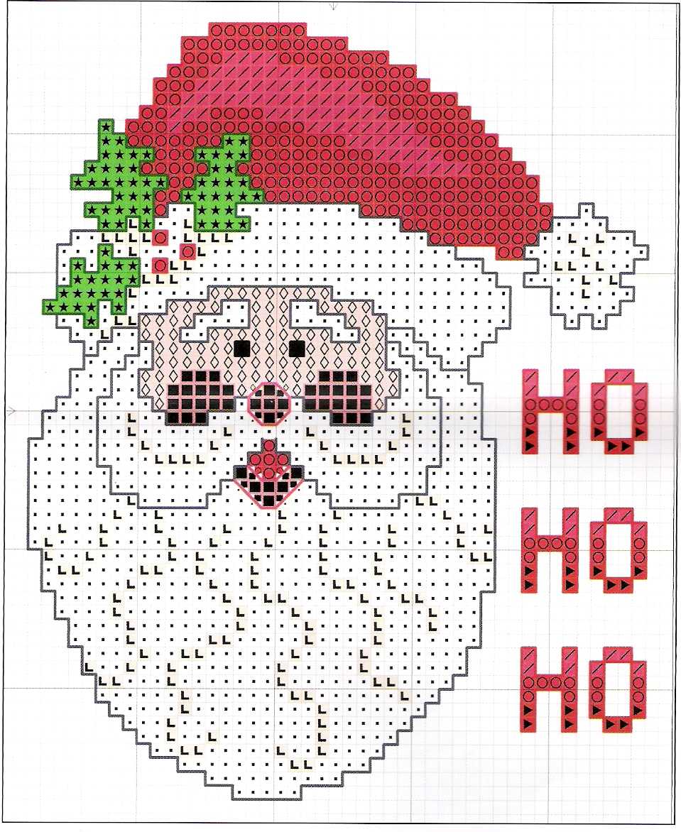 Schema punto croce Viso babbonatale