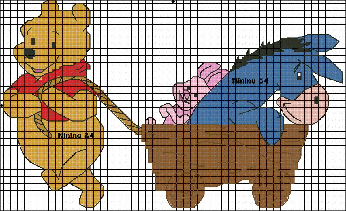 Schema punto croce Winnie ninina