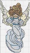 Schema punto croce angelo con flauto 
