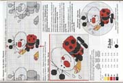 Schema punto croce coccinelle2 
