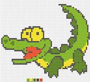 Schema punto croce coccodrillo 