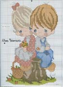 Schema punto croce coppietta bimbi2 
