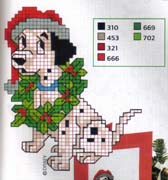 Schema punto croce dalmatas9 