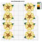 Schema punto croce fiori 