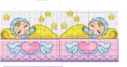 Schema punto croce gemelline