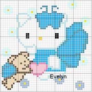 Schema punto croce hello kitty