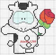 Schema punto croce mucchina2