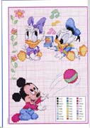 Schema punto croce topolino paperini 