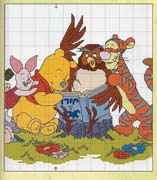 Schema punto croce winni amici leggono