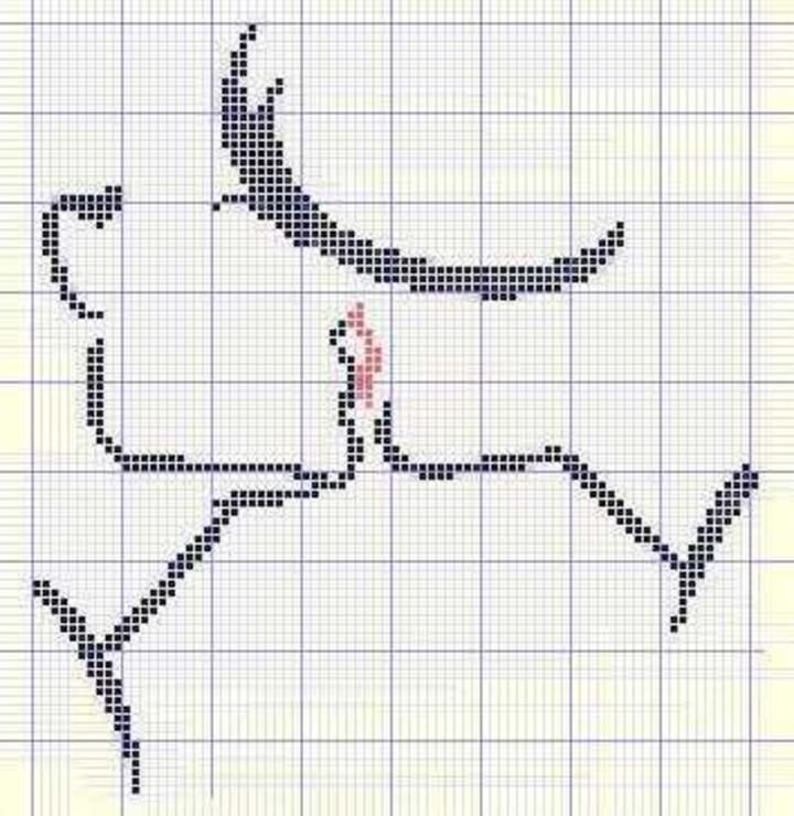 Schema punto croce Bacio
