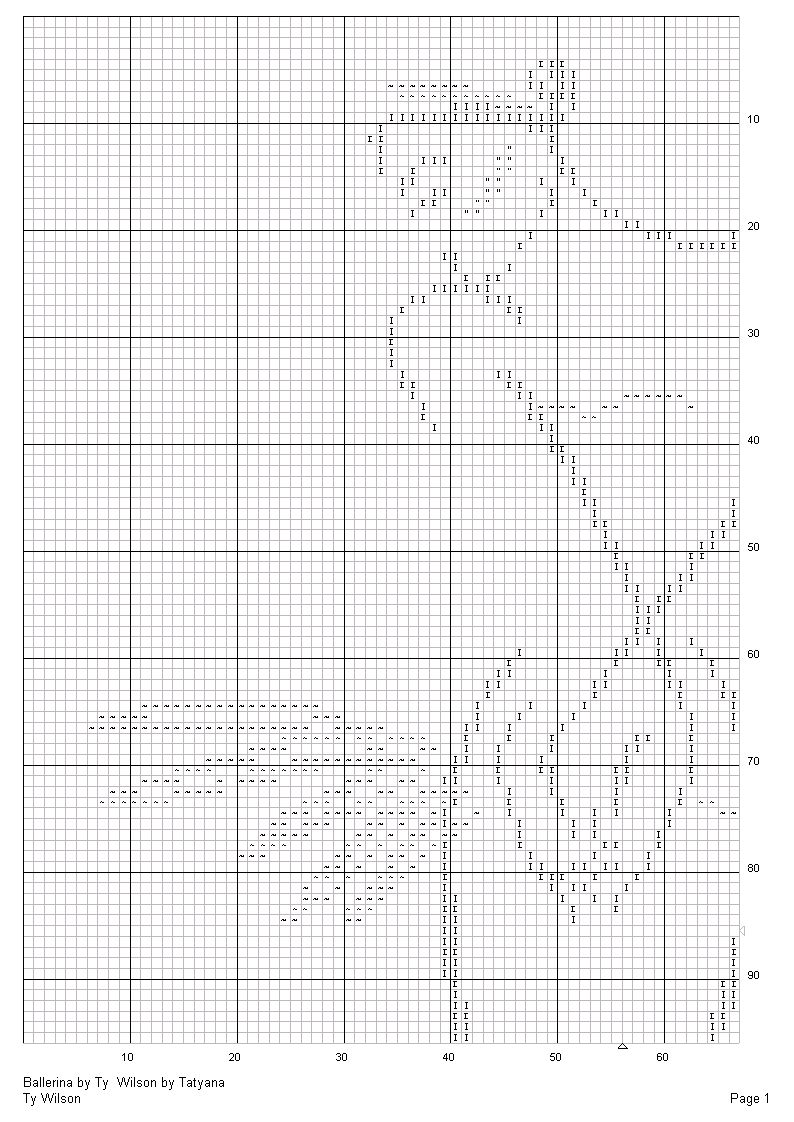 Schema punto croce Ballerina 2