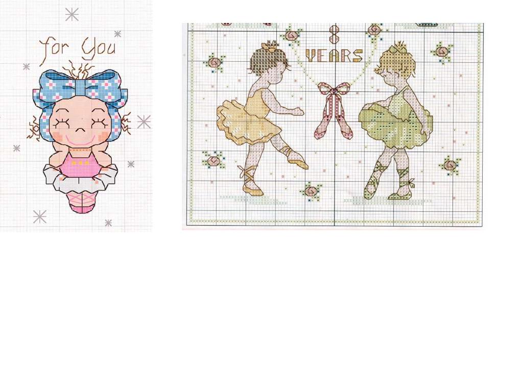 Schema punto croce Ballerine 3