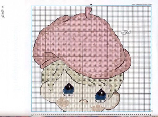 Schema punto croce Bimbo ciuccio