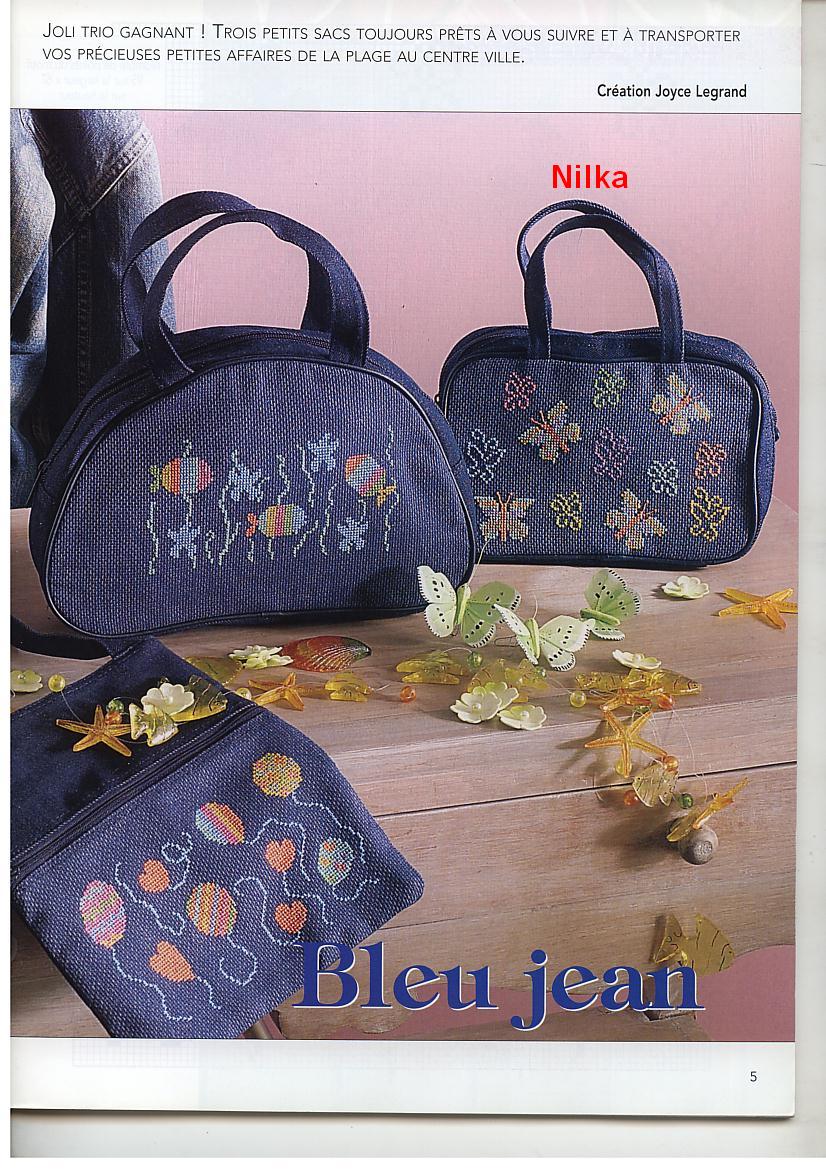 Schema punto croce Borsa jeans 1