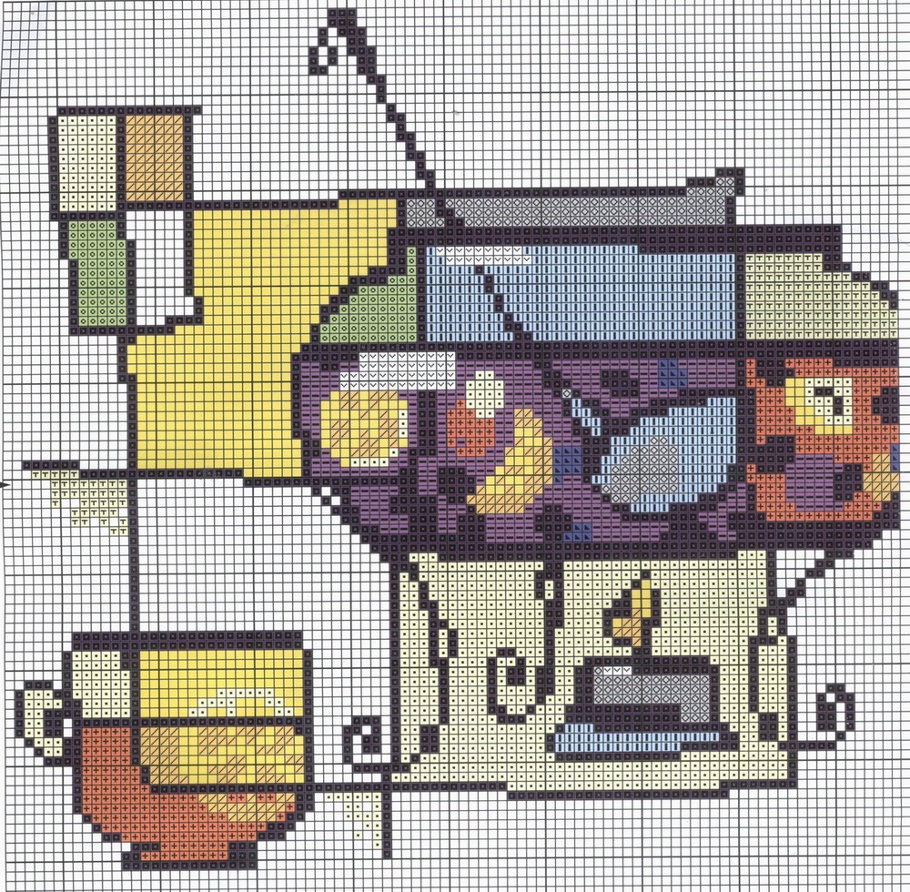 Schema punto croce Bottiglie 2