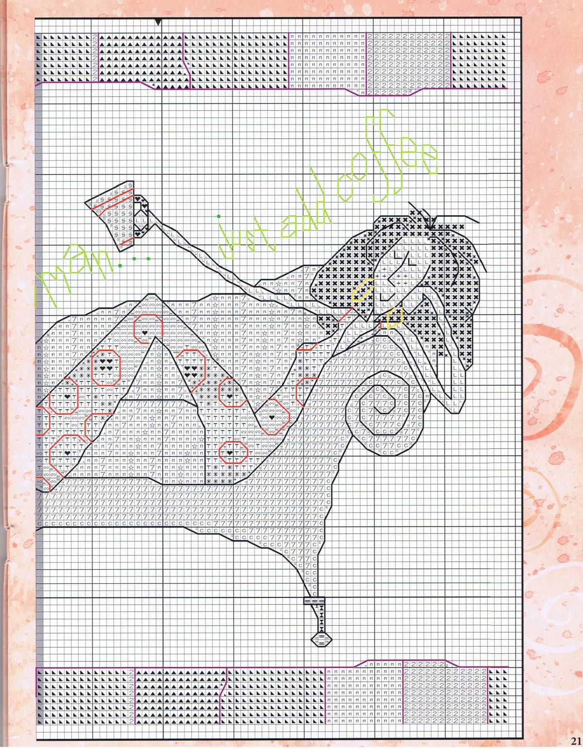 Schema punto croce Casalinga divano 2