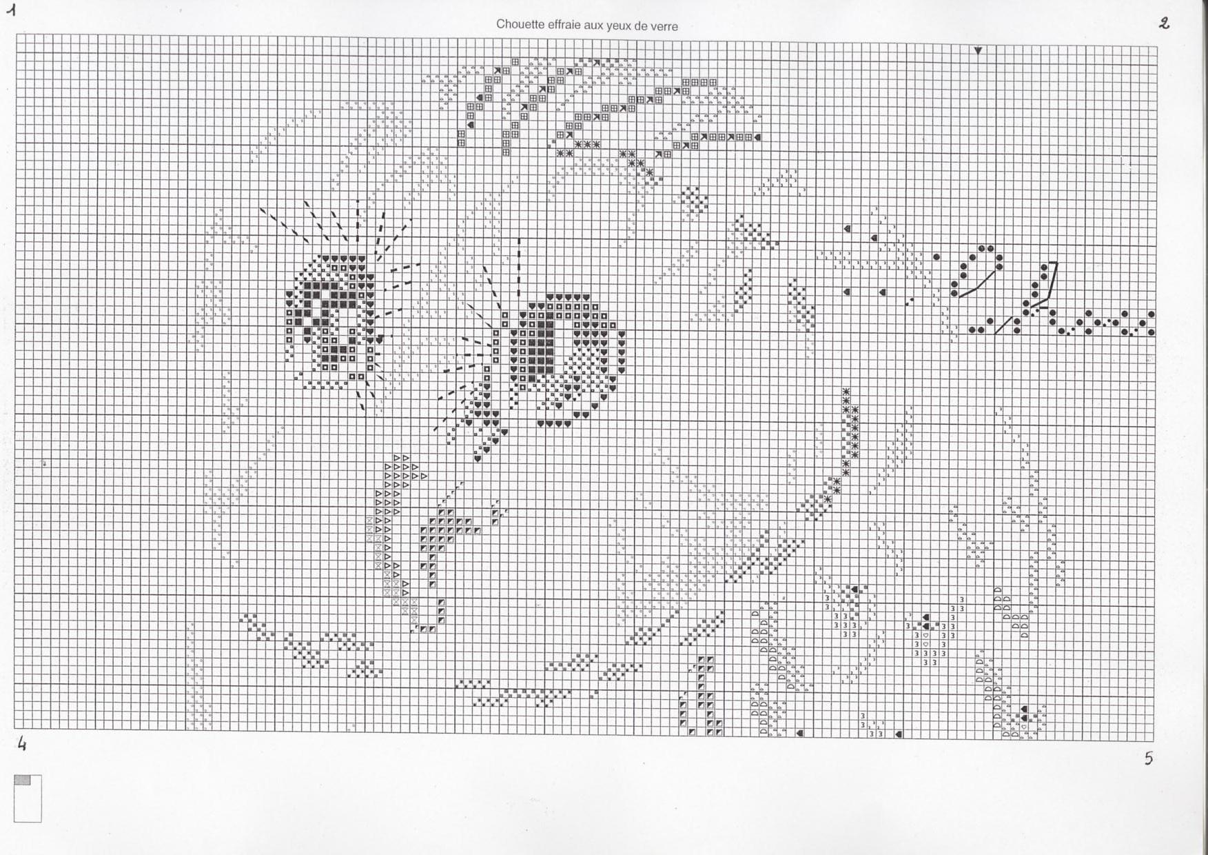 Schema punto croce Civetta 1