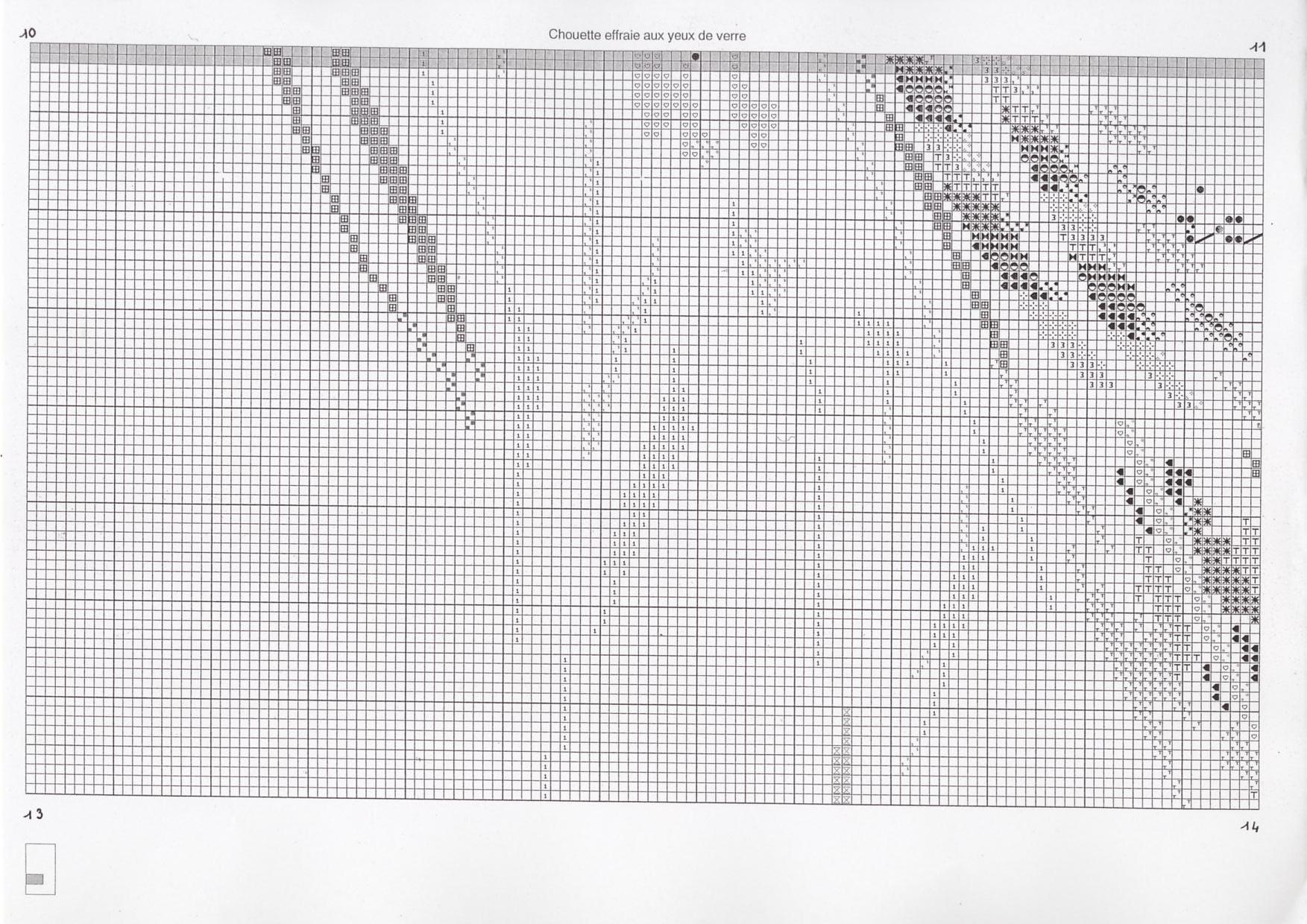 Schema punto croce Civetta 4