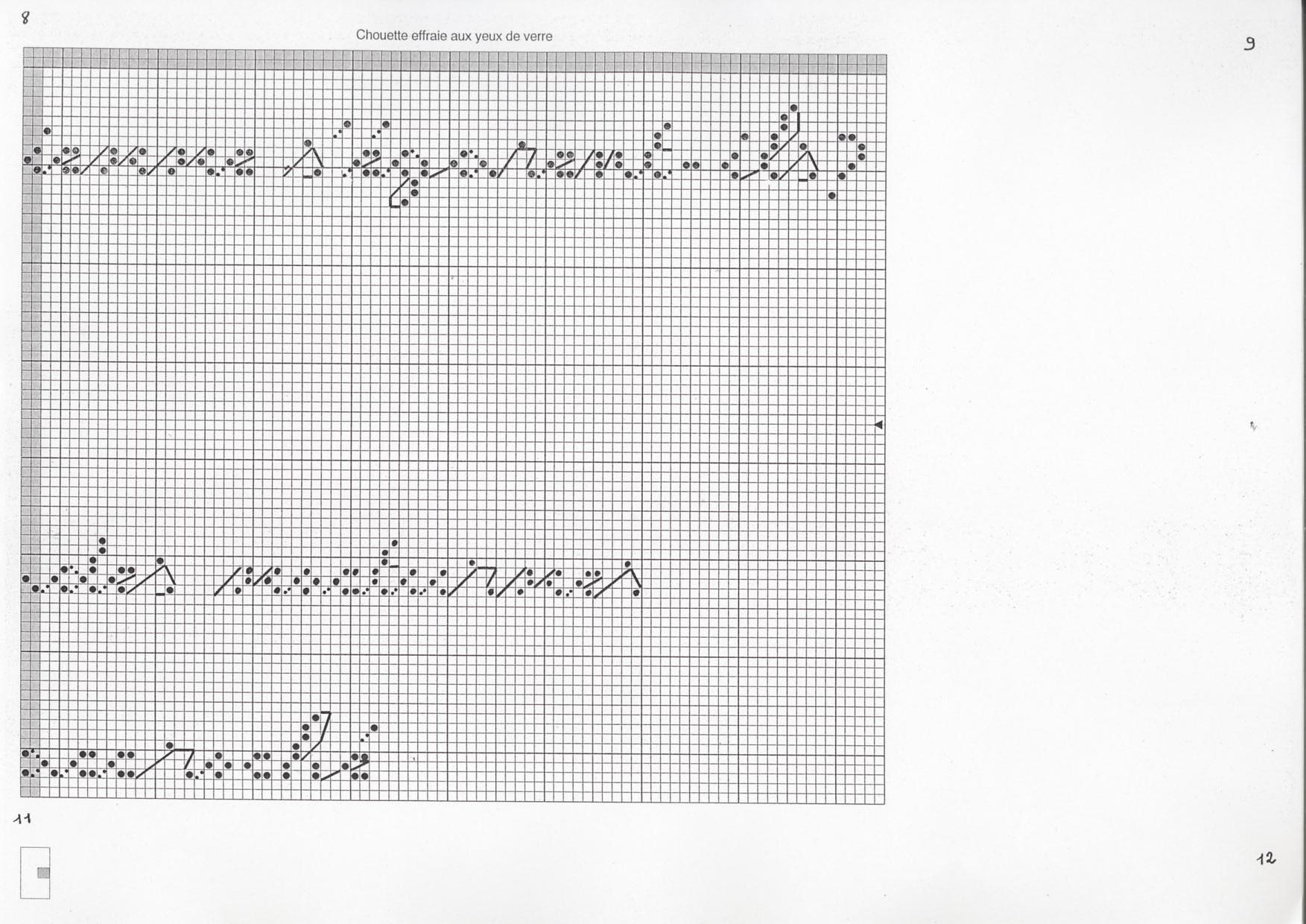 Schema punto croce Civetta 8