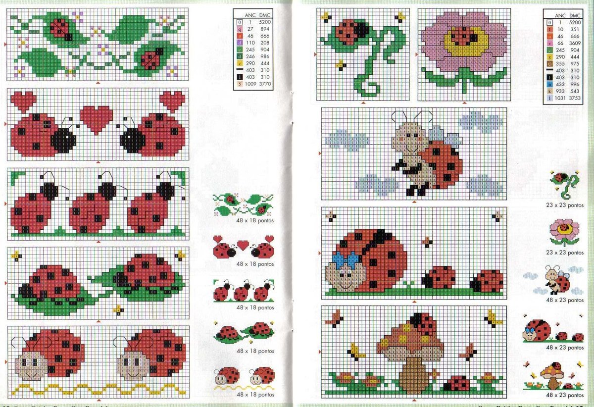 Schema punto croce Coccinelle