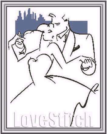 Schema punto croce Coppia ballo 1