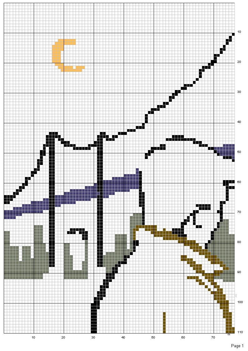 Schema punto croce Coppia londra 1