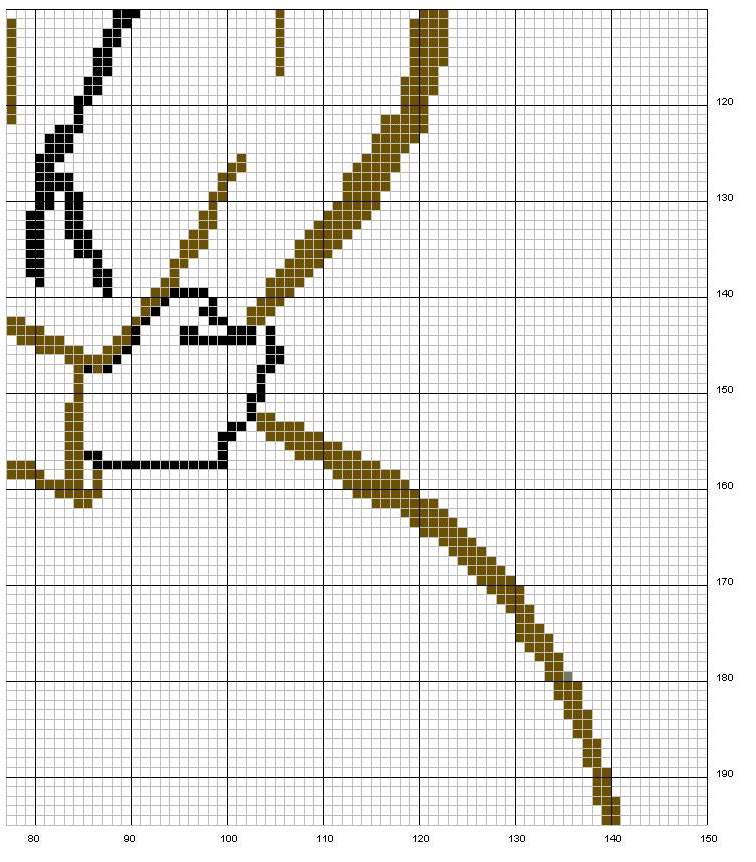 Schema punto croce Coppia londra 4
