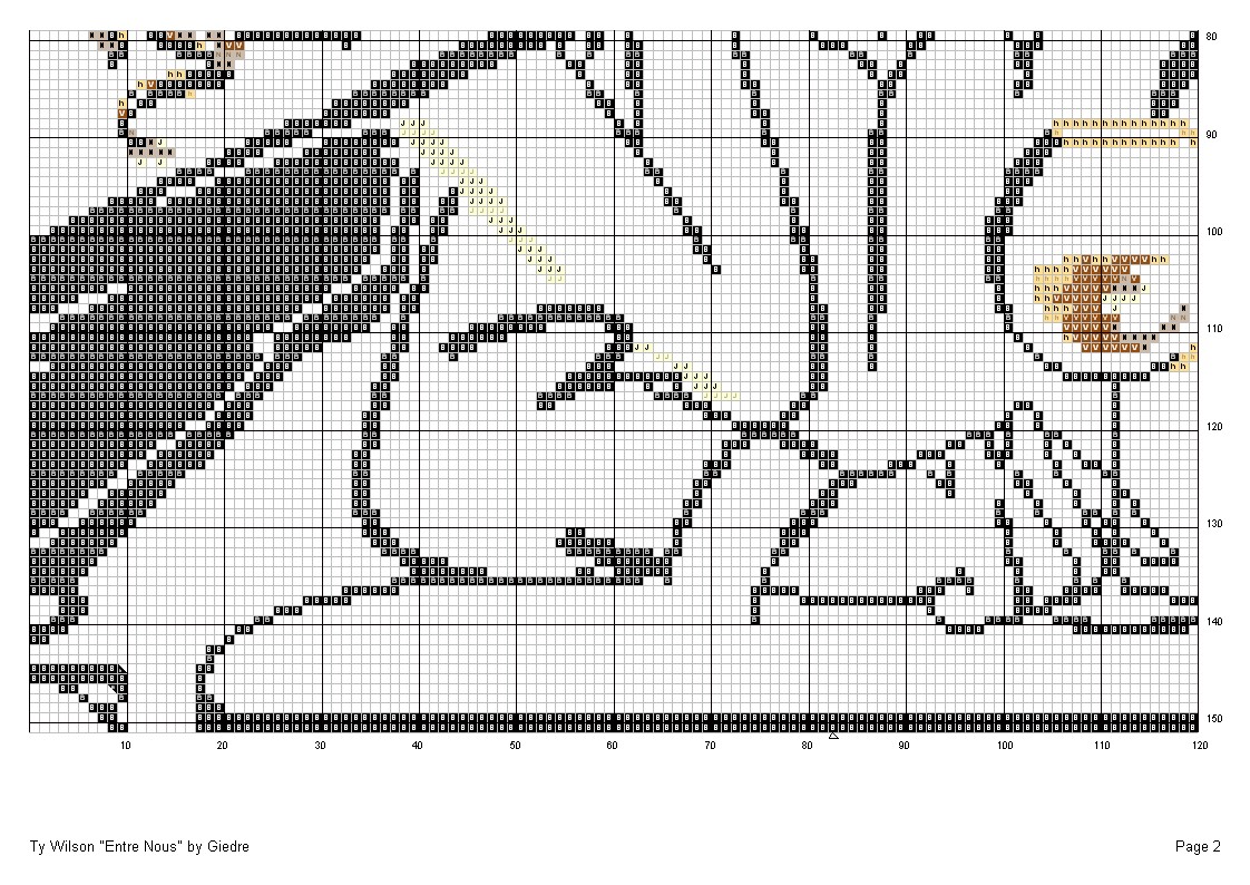 Schema punto croce Coppia vino 4
