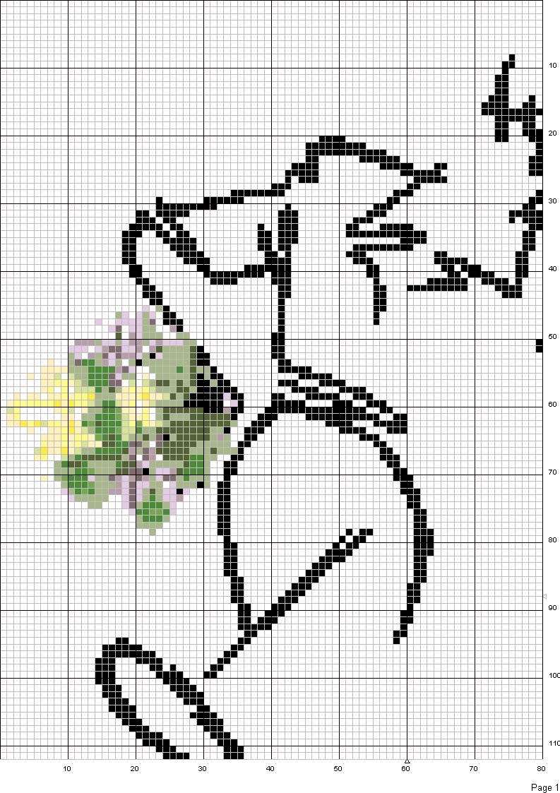 Schema punto croce Dama 2