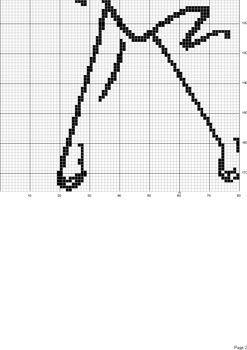 Schema punto croce Dama 3