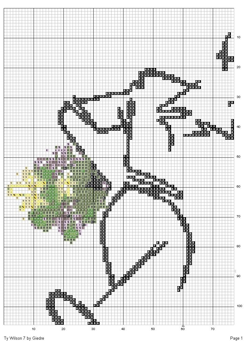 Schema punto croce Dama con fiori 2