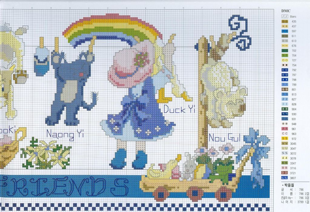 Schema punto croce Disegni portapigiamino