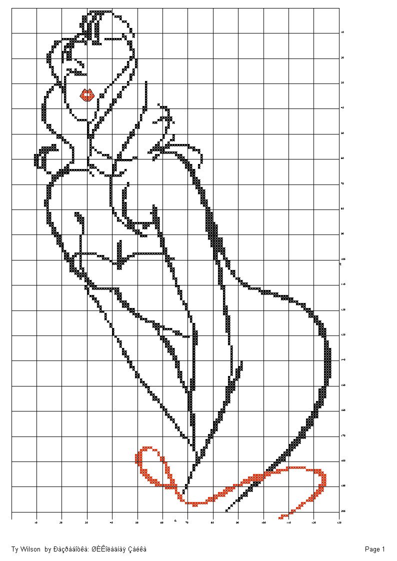 Schema punto croce Donna 3