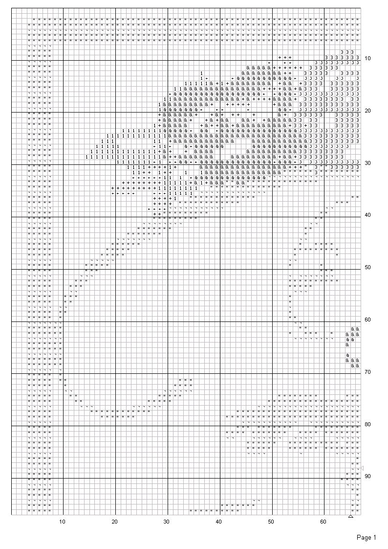 Schema punto croce Donna cappello 3
