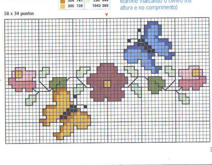 Schema punto croce Farfallina 2