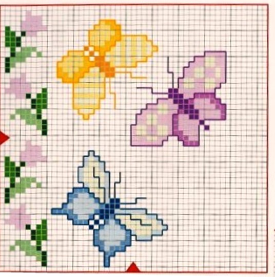 Schema punto croce Farfallina 3